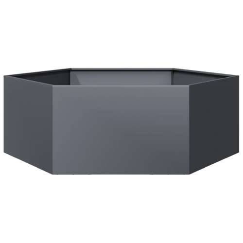 Vrtna sadilica antracit šesterokutna 138 x 120 x 45 cm čelična - Čelik/antracit 138 x 120 x 45 cm 1 Cijena