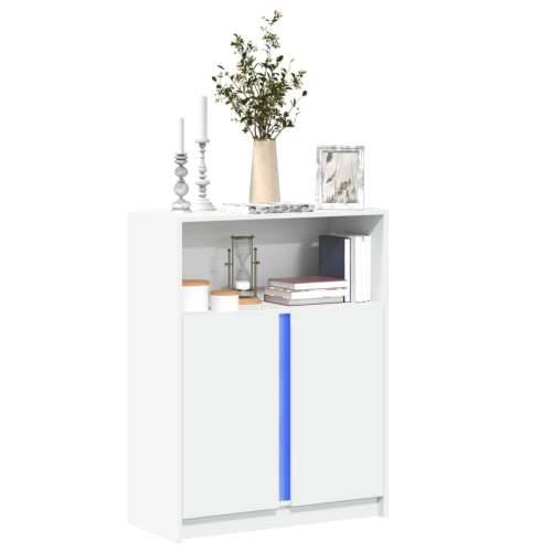 Komoda s LED svjetlima bijela 77x34x100 cm konstruirano drvo - Bijela 1 77 cm Cijena