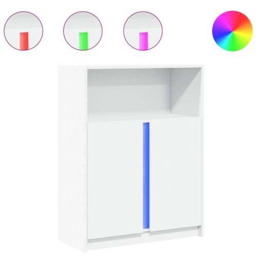 Komoda s LED svjetlima bijela 77x34x100 cm konstruirano drvo - Bijela 1 77 cm Cijena