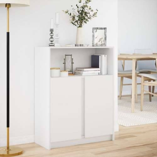 Komoda s LED svjetlima bijela 77x34x100 cm konstruirano drvo - Bijela 1 77 cm Cijena