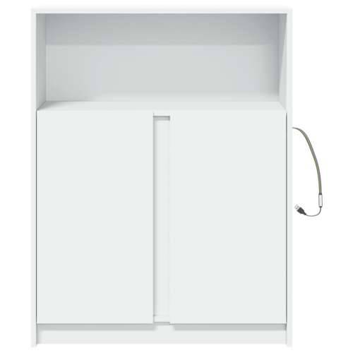 Komoda s LED svjetlima bijela 77x34x100 cm konstruirano drvo - Bijela 1 77 cm Cijena