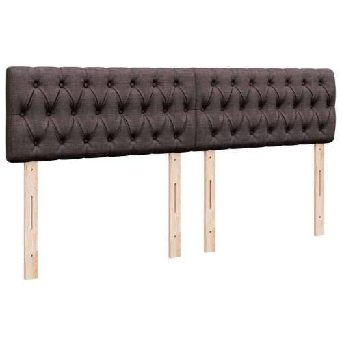 Krevet s oprugama i madracem tamnosmeđi 200x200 cm od tkanine Tamno smeđa 200 x 200 cm Dizajn s gumbima Cijena