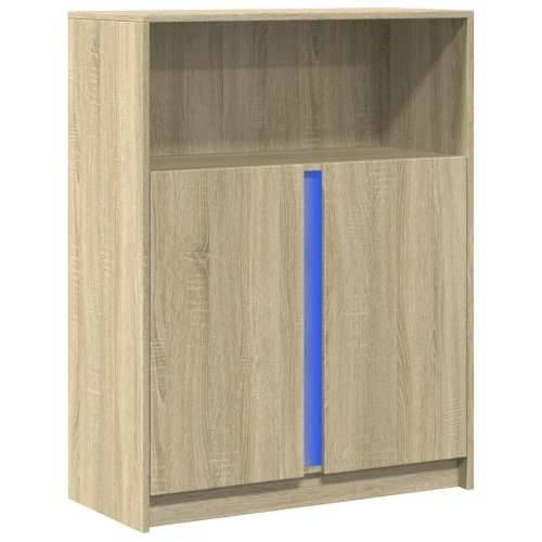 Komoda s LED svjetlima boja hrasta 77 x 34 x 100 cm drvena - sonoma hrast 1 77 cm Cijena