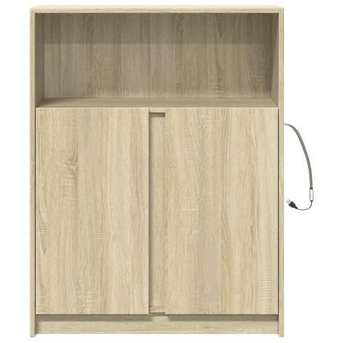 Komoda s LED svjetlima boja hrasta 77 x 34 x 100 cm drvena - sonoma hrast 1 77 cm Cijena