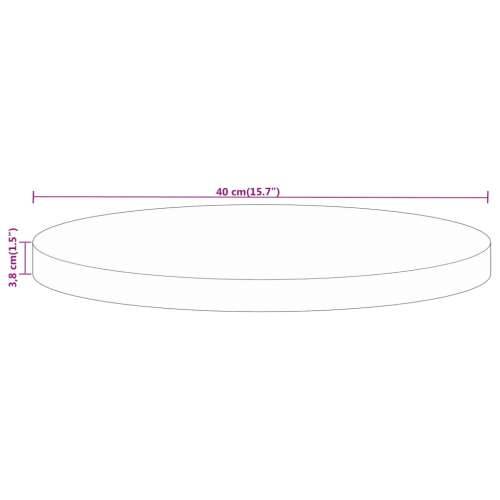 Stolna ploča Ø 40 x 3,8 cm okrugla od masivnog drva manga - Drvo manga (završna obrada od hrastovine) 40 cm 1 38 mm Cijena