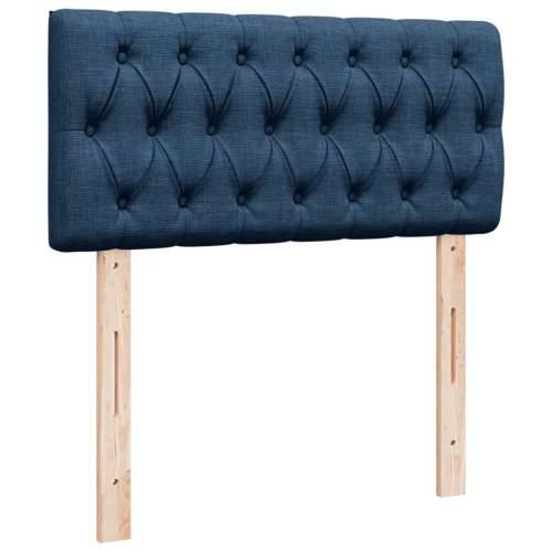 Krevet s oprugama i madracem plavi 90 x 200 cm od tkanine - Plava 90 x 200 cm Dizajn s gumbima Cijena