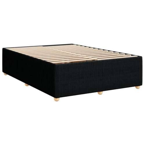 Krevet s oprugama i madracem crni 140x200 cm od tkanine Crna 140 x 200 cm Gladak dizajn Cijena