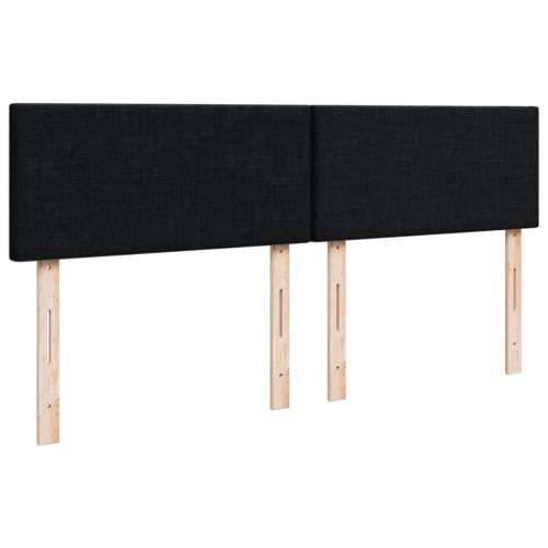 Krevet s oprugama i madracem crni 140x200 cm od tkanine Crna 140 x 200 cm Gladak dizajn Cijena