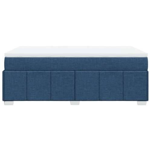 Krevet s oprugama i madracem plavi 120 x 200 cm od tkanine - Plava 120 x 200 cm Cijena