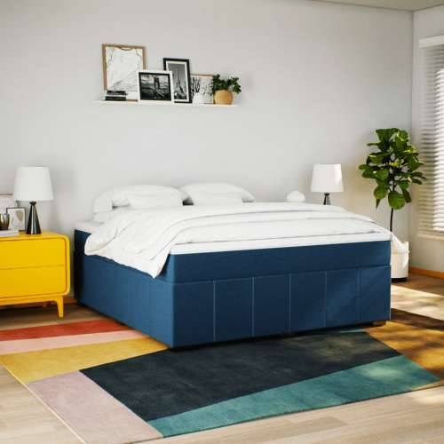 Krevet s oprugama i madracem plavi 180x200 cm od tkanine - Plava 180 x 200 cm Cijena
