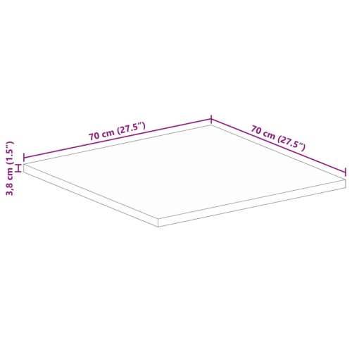 Stolna ploča 70x70x3,8 cm četvrtasta od masivnog drva manga  - Drvo manga (prirodno) 70 x 70 cm 1 38 mm Cijena