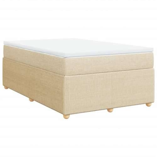 Krevet s oprugama i madracem krem 120 x 200 cm od tkanine - Krema 120 x 200 cm Cijena