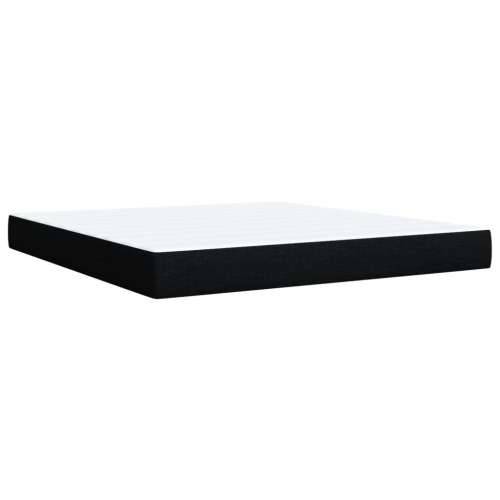 Krevet s oprugama i madracem crni 180x200 cm od tkanine - Crna 180 x 200 cm gumbi Cijena