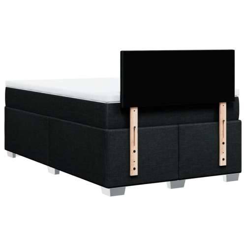 Krevet box spring s madracem crni 120 x 190 cm od tkanine - Crna 120 x 190 cm Gladak dizajn Cijena