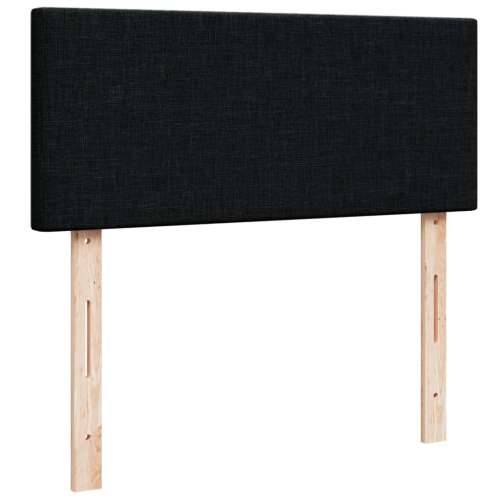 Krevet box spring s madracem crni 120 x 190 cm od tkanine - Crna 120 x 190 cm Gladak dizajn Cijena