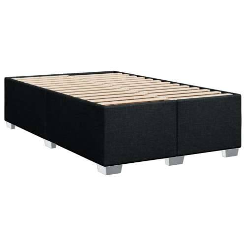 Krevet box spring s madracem crni 120 x 190 cm od tkanine - Crna 120 x 190 cm Blok s kvadratima Cijena