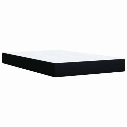 Krevet box spring s madracem crni 120 x 190 cm od tkanine - Crna 120 x 190 cm Blok s kvadratima Cijena