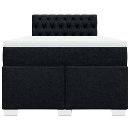 Krevet box spring s madracem crni 120 x 190 cm od tkanine - Crna 120 x 190 cm Dizajn s gumbima Cijena