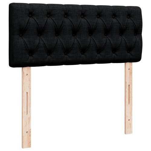 Krevet box spring s madracem crni 120 x 190 cm od tkanine - Crna 120 x 190 cm Dizajn s gumbima Cijena