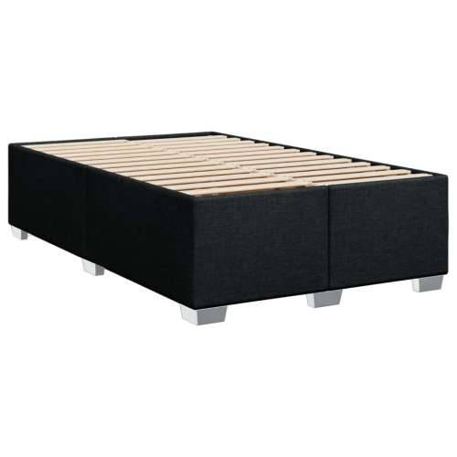 Krevet box spring s madracem crni 120 x 190 cm od tkanine - Crna 120 x 190 cm Dizajn s gumbima Cijena
