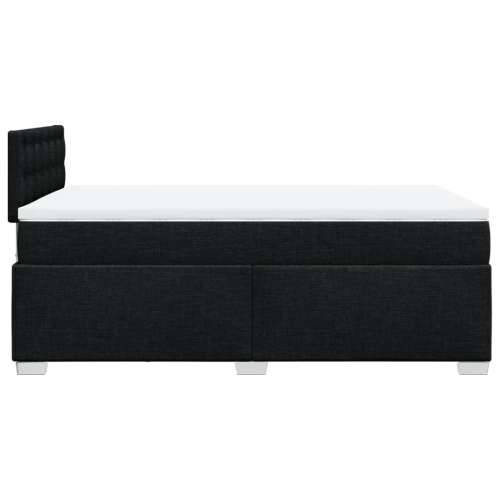 Krevet box spring s madracem crni 120 x 190 cm od tkanine - Crna 120 x 190 cm gumbi Cijena