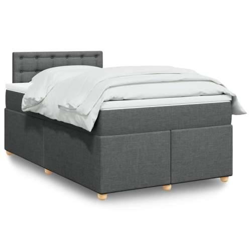 Krevet box spring s madracem tamnosivi 120 x 190 cm tkanina - Tamno siva 120 x 190 cm gumbi Cijena