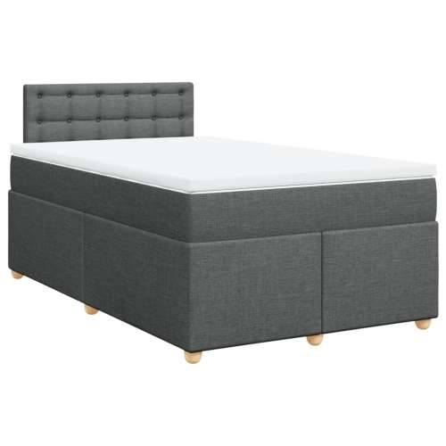 Krevet box spring s madracem tamnosivi 120 x 190 cm tkanina - Tamno siva 120 x 190 cm gumbi Cijena