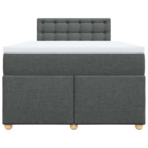 Krevet box spring s madracem tamnosivi 120 x 190 cm tkanina - Tamno siva 120 x 190 cm gumbi Cijena