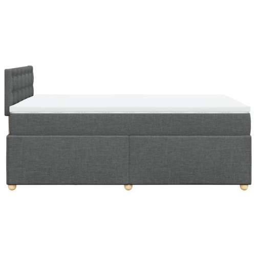 Krevet box spring s madracem tamnosivi 120 x 190 cm tkanina - Tamno siva 120 x 190 cm gumbi Cijena