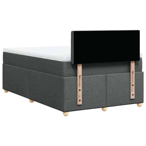 Krevet box spring s madracem tamnosivi 120 x 190 cm tkanina - Tamno siva 120 x 190 cm gumbi Cijena
