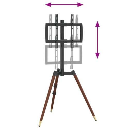 TV tronožac za zaslon od 37-65 inča max. VESA 400x400 mm 40 kg - Tamno smeđa 1 s 3 noge Cijena