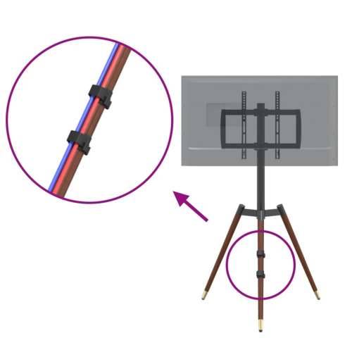 TV tronožac za zaslon od 37-65 inča max. VESA 400x400 mm 40 kg - Tamno smeđa 1 s 3 noge Cijena