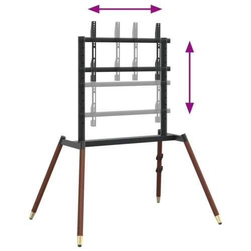 TV stalak za zaslon od 37-86 inča maks. VESA 400 x 600 mm 60 kg - Tamno smeđa 1 s 4 noge Cijena
