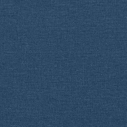 Krevet s oprugama i madracem plavi 140 x 190 cm od tkanine - Plava 140 x 190 cm Blok s kvadratima Cijena