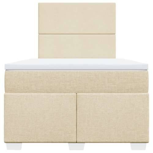 Krevet box spring s madracem krem 120 x 190 cm od tkanine - Krema 120 x 190 cm Gladak dizajn Cijena