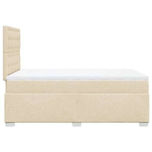 Krevet box spring s madracem krem 120 x 190 cm od tkanine - Krema 120 x 190 cm gumbi Cijena