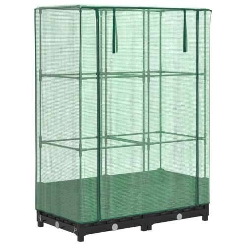 Povišena gredica s pokrovom za staklenik 80 x 40 x 123 cm - Crna 80 x 40 x 123 cm 1 Cijena