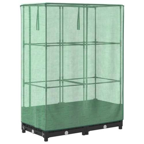 Povišena gredica s pokrovom za staklenik 80 x 40 x 123 cm - Crna 80 x 40 x 123 cm 1 Cijena