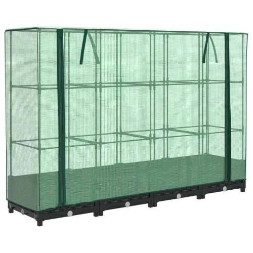 Povišena gredica s pokrovom za staklenik 160 x 40 x 123 cm - Crna 160 x 40 x 123 cm 1 Cijena
