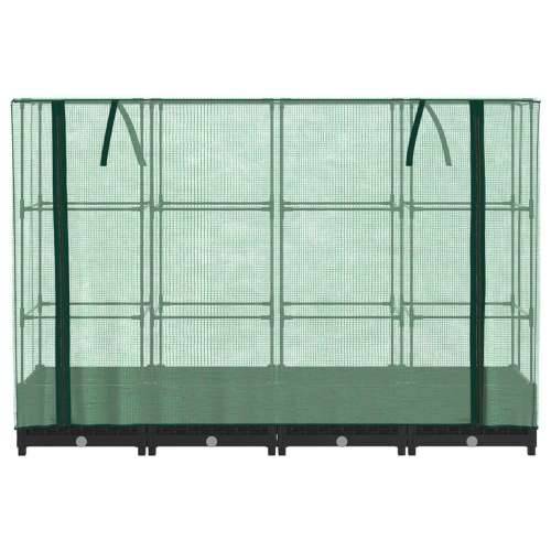 Povišena gredica s pokrovom za staklenik 160 x 40 x 123 cm - Crna 160 x 40 x 123 cm 1 Cijena