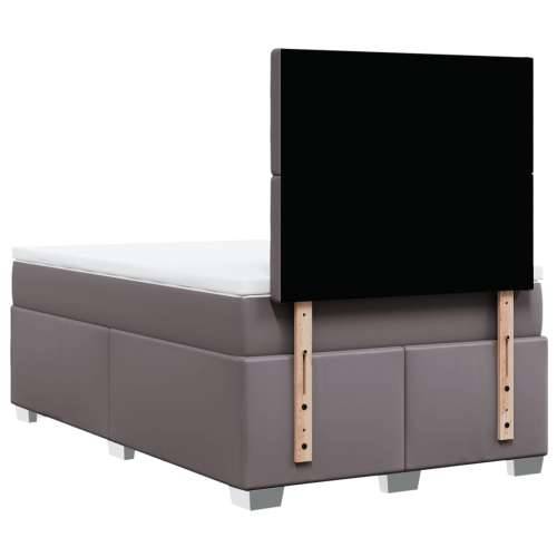 Krevet s oprugama i madracem sivi 120x190 cm od umjetne kože - Siva 120 x 190 cm gumbi Cijena