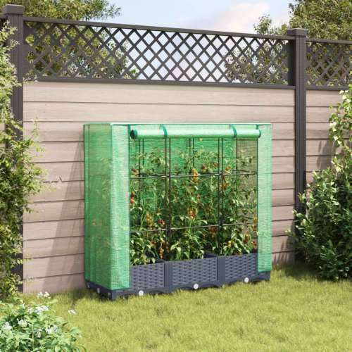 Povišena gredica s pokrovom za staklenik 120 x 40 x 123 cm - Plavo-siva 120 x 40 x 123 cm 1 Cijena