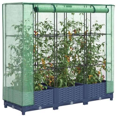 Povišena gredica s pokrovom za staklenik 120 x 40 x 123 cm - Plavo-siva 120 x 40 x 123 cm 1 Cijena