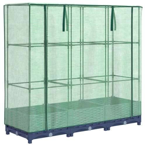 Povišena gredica s pokrovom za staklenik 120 x 40 x 123 cm - Plavo-siva 120 x 40 x 123 cm 1 Cijena