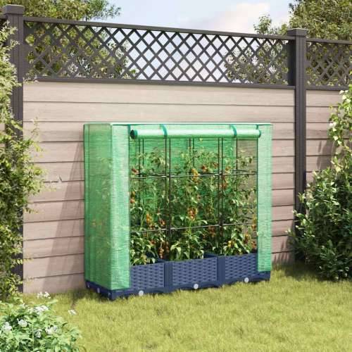 Povišena gredica s pokrovom za staklenik 120 x 40 x 123 cm - Plavo-siva 120 x 40 x 123 cm 1 Cijena