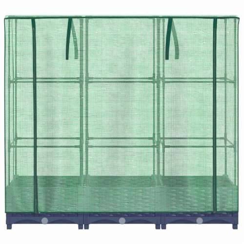 Povišena gredica s pokrovom za staklenik 120 x 40 x 123 cm - Plavo-siva 120 x 40 x 123 cm 1 Cijena