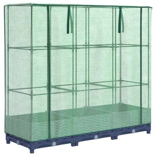 Povišena gredica s pokrovom za staklenik 120 x 40 x 123 cm - Plavo-siva 120 x 40 x 123 cm 1 Cijena