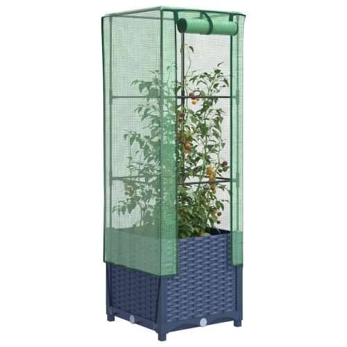 Povišena gredica s pokrovom za staklenik 40 x 40 x 139 cm - Plavo-siva 40 x 40 x 139 cm 1 Cijena