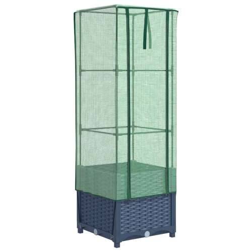 Povišena gredica s pokrovom za staklenik 40 x 40 x 139 cm - Plavo-siva 40 x 40 x 139 cm 1 Cijena
