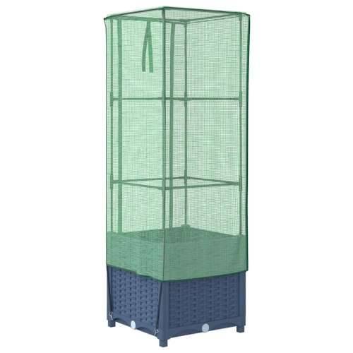Povišena gredica s pokrovom za staklenik 40 x 40 x 139 cm - Plavo-siva 40 x 40 x 139 cm 1 Cijena